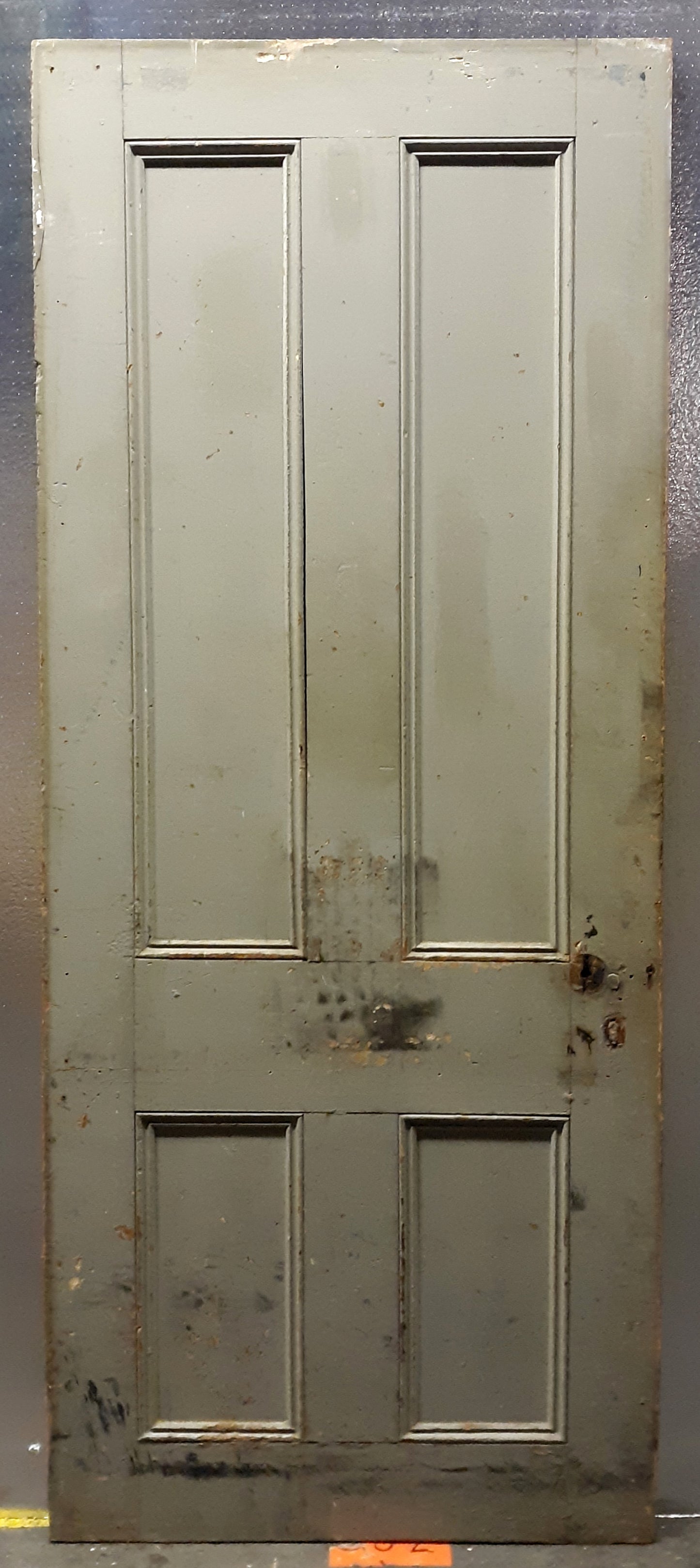 30"x76" Antique Vintage Old Reclaimed Salvaged Victorian SOLID Wood Wooden Interior Door 4 Panels