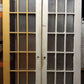 60x90"x1.75" Pair Antique Vintage Old French Double Wood Wooden Doors Window Glass
