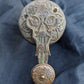 Cleaned Antique Vintage Old Eastlake Victorian Solid Heavy Cast Bronze Doorbell Door Bell Ringer Lever Turn Crank