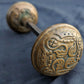 Pair Antique Vintage Old SOLID Cast Bronze Russell Erwin Victorian Eastlake  Doorknob Door Knobs