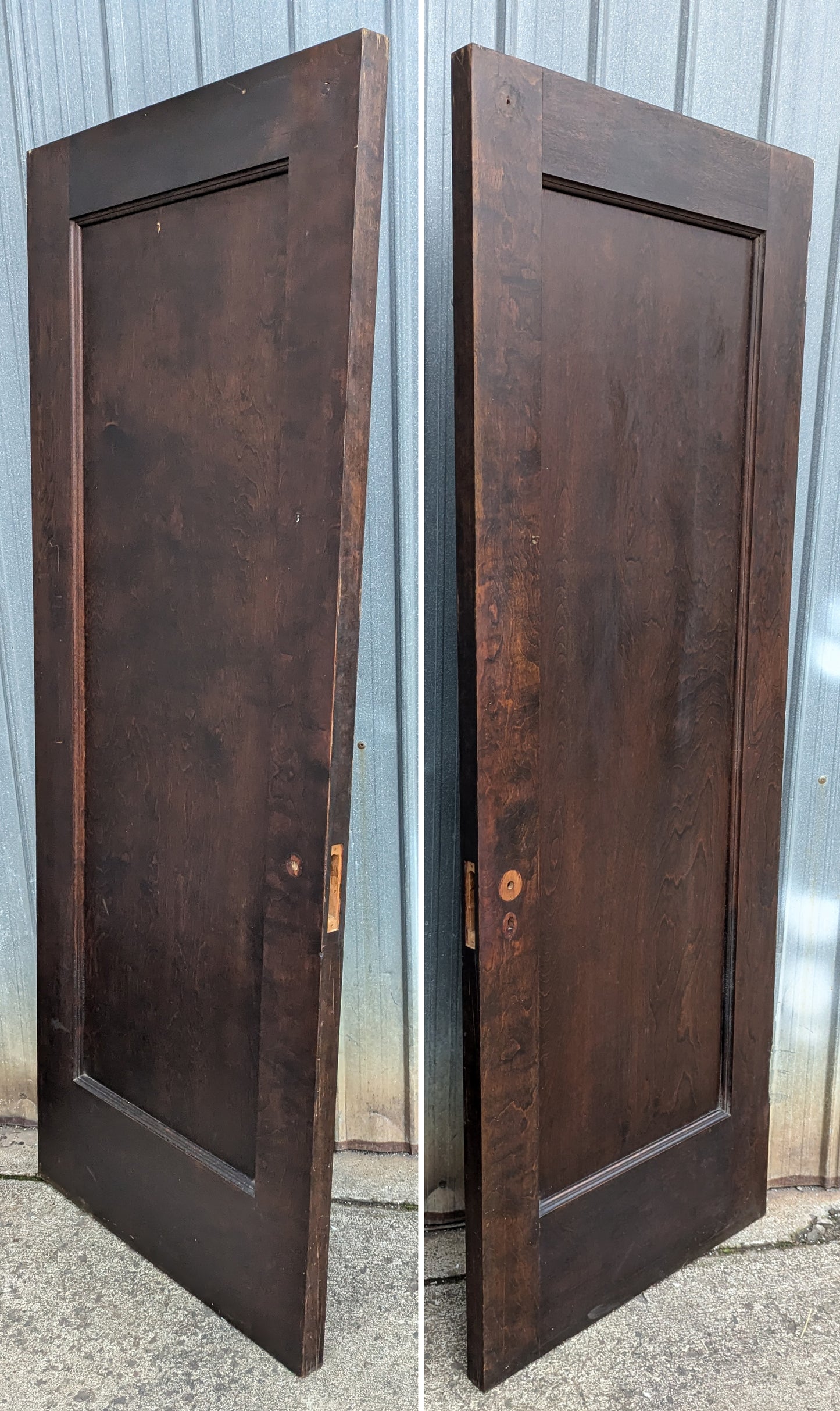 30"x79.5"x1.75" Antique Vintage Old Reclaimed Salvaged SOLID Birch Veneer Wood Wooden Interior Door Single Panel