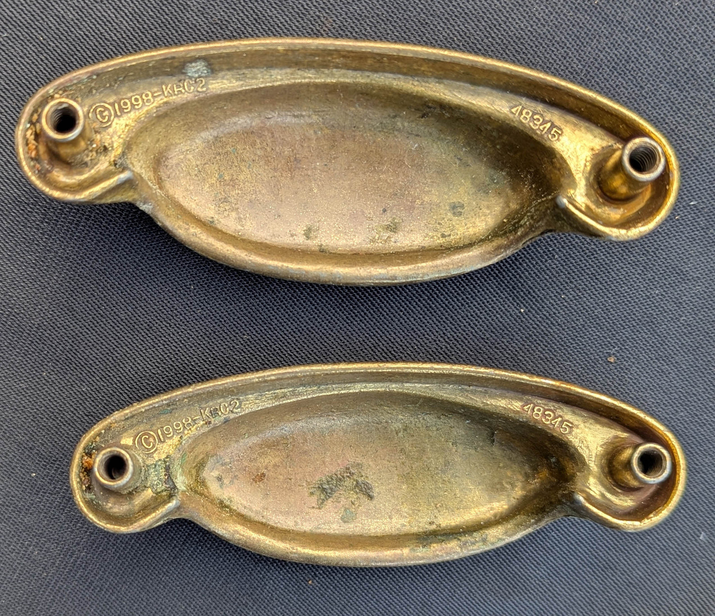 4 available Pair Vintage KBC "Keeler Brass Company" Old Dresser Drawer Furniture Cabinet Pull Handle Antique Style