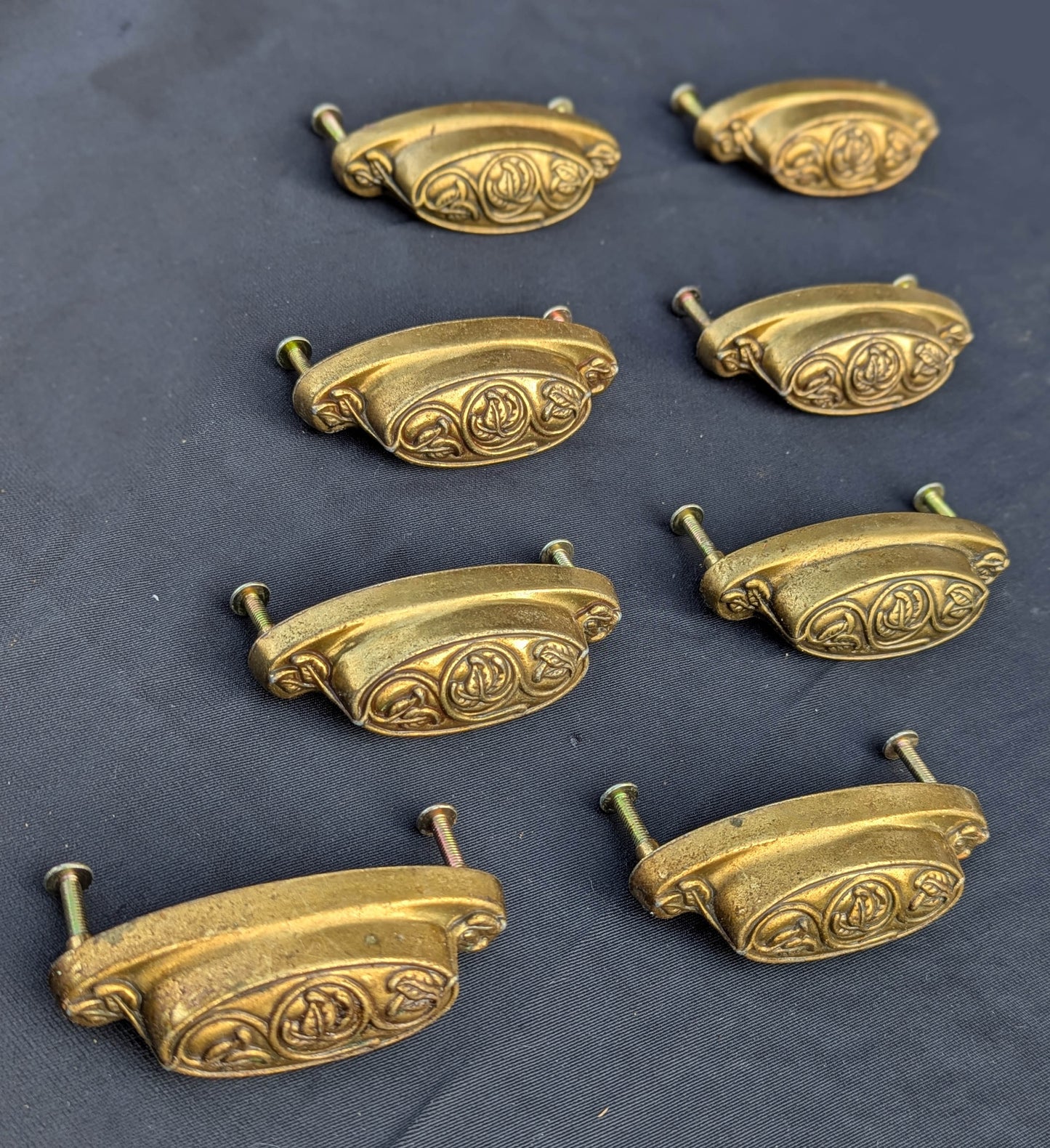 4 available Pair Vintage KBC "Keeler Brass Company" Old Dresser Drawer Furniture Cabinet Pull Handle Antique Style