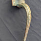 11.5" Antique Vintage Old Sargent Salvaged Reclaimed SOLID Nickel Cast Brass Curved Entry Exterior Door Handle Pull