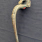 11.5" Antique Vintage Old Sargent Salvaged Reclaimed SOLID Nickel Cast Brass Curved Entry Exterior Door Handle Pull