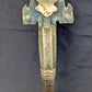 11.5" Antique Vintage Old Sargent Salvaged Reclaimed SOLID Nickel Cast Brass Curved Entry Exterior Door Handle Pull