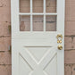 30"x79"x1.75" Antique Vintage Old SOLID Wood Wooden Dutch Split Side Back Entry Exterior Door 9 Window Glass Lite Crossbuck Panels Hardware