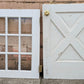 30"x79"x1.75" Antique Vintage Old SOLID Wood Wooden Dutch Split Side Back Entry Exterior Door 9 Window Glass Lite Crossbuck Panels Hardware