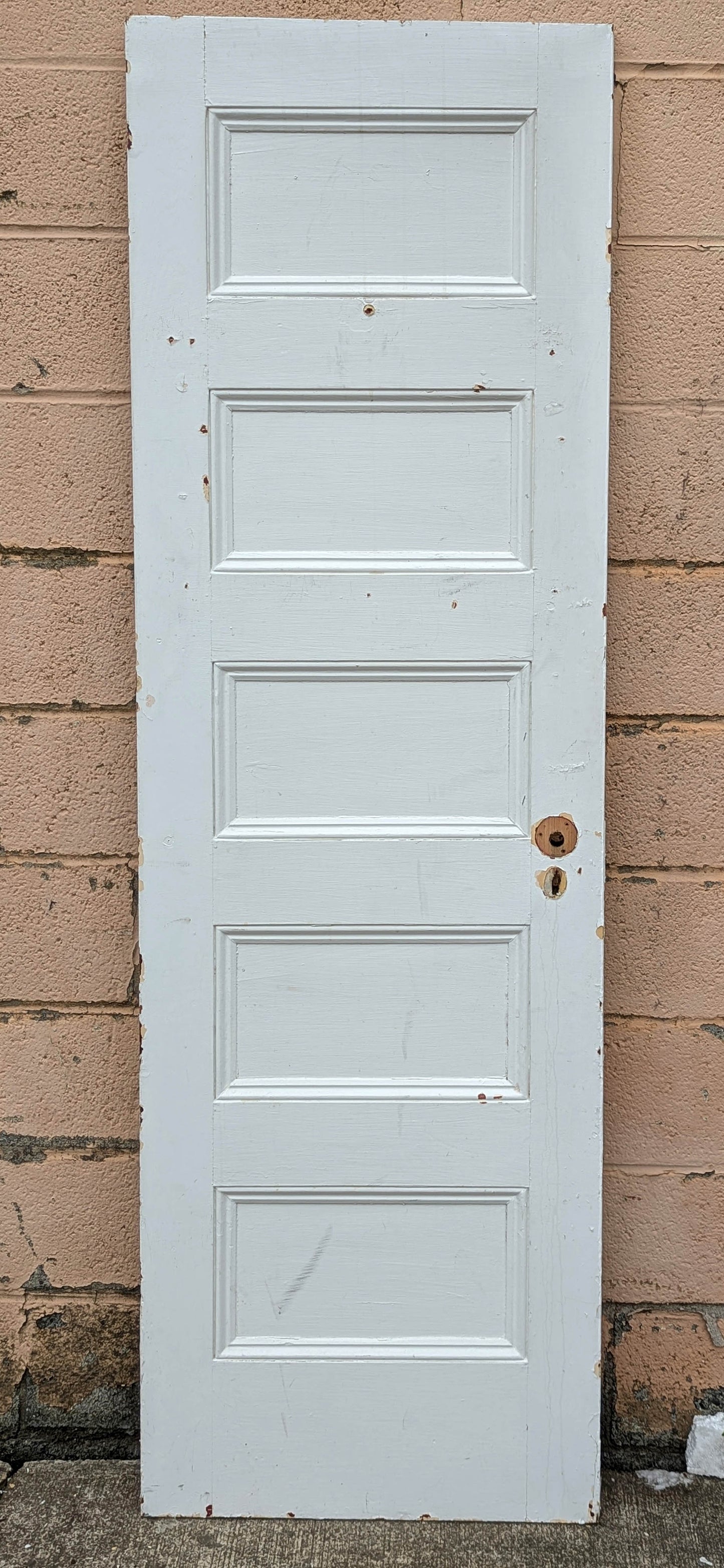 2 available 23.5"x77" Antique Vintage Old Reclaimed Salvaged SOLID Wood Wooden Bathroom Pantry Closet Interior Doors 5 Panels