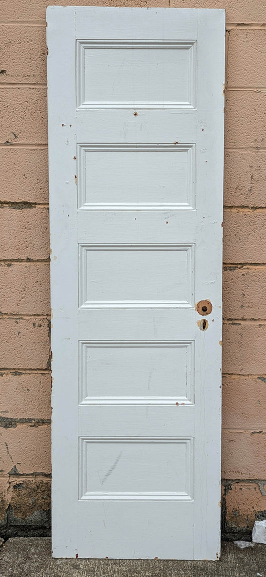 2 available 23.5"x77" Antique Vintage Old Reclaimed Salvaged SOLID Wood Wooden Bathroom Pantry Closet Interior Doors 5 Panels
