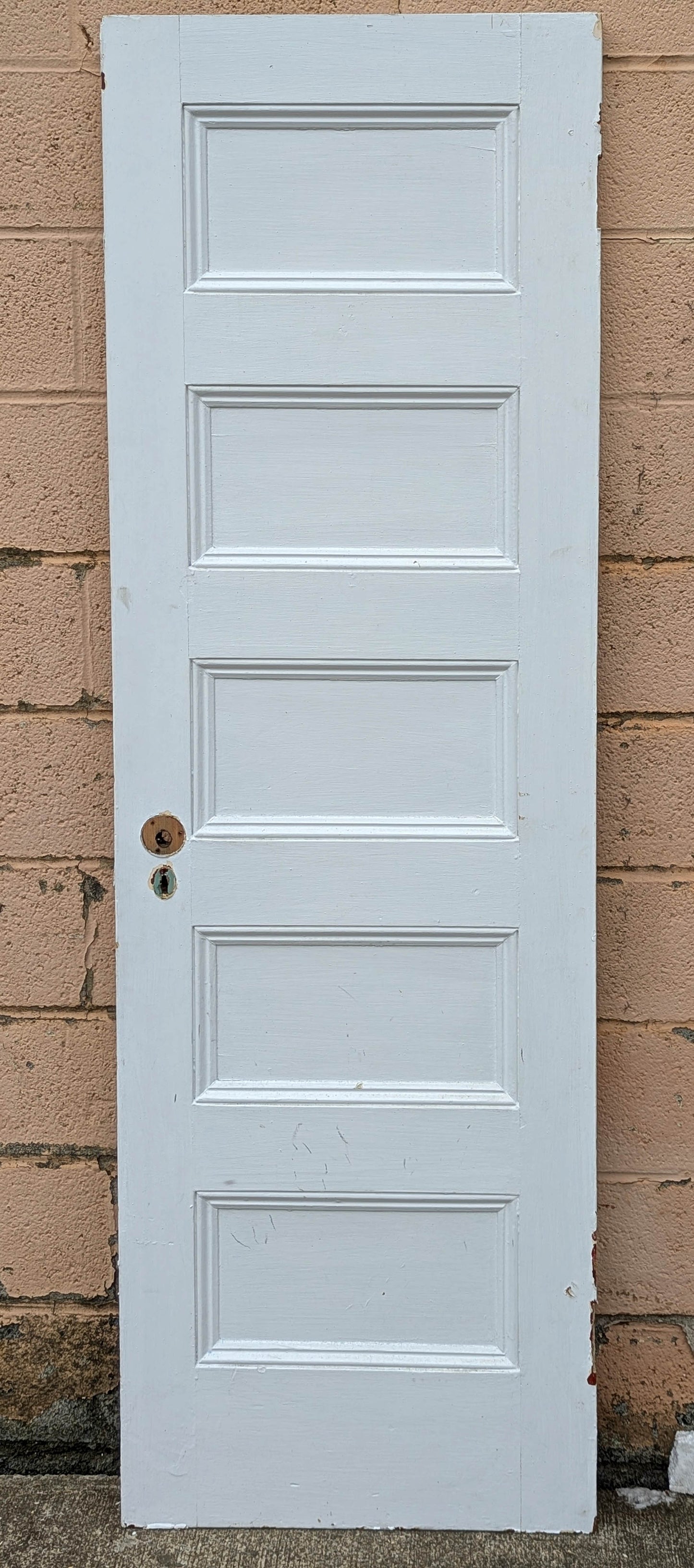 2 available 23.5"x77" Antique Vintage Old Reclaimed Salvaged SOLID Wood Wooden Bathroom Pantry Closet Interior Doors 5 Panels