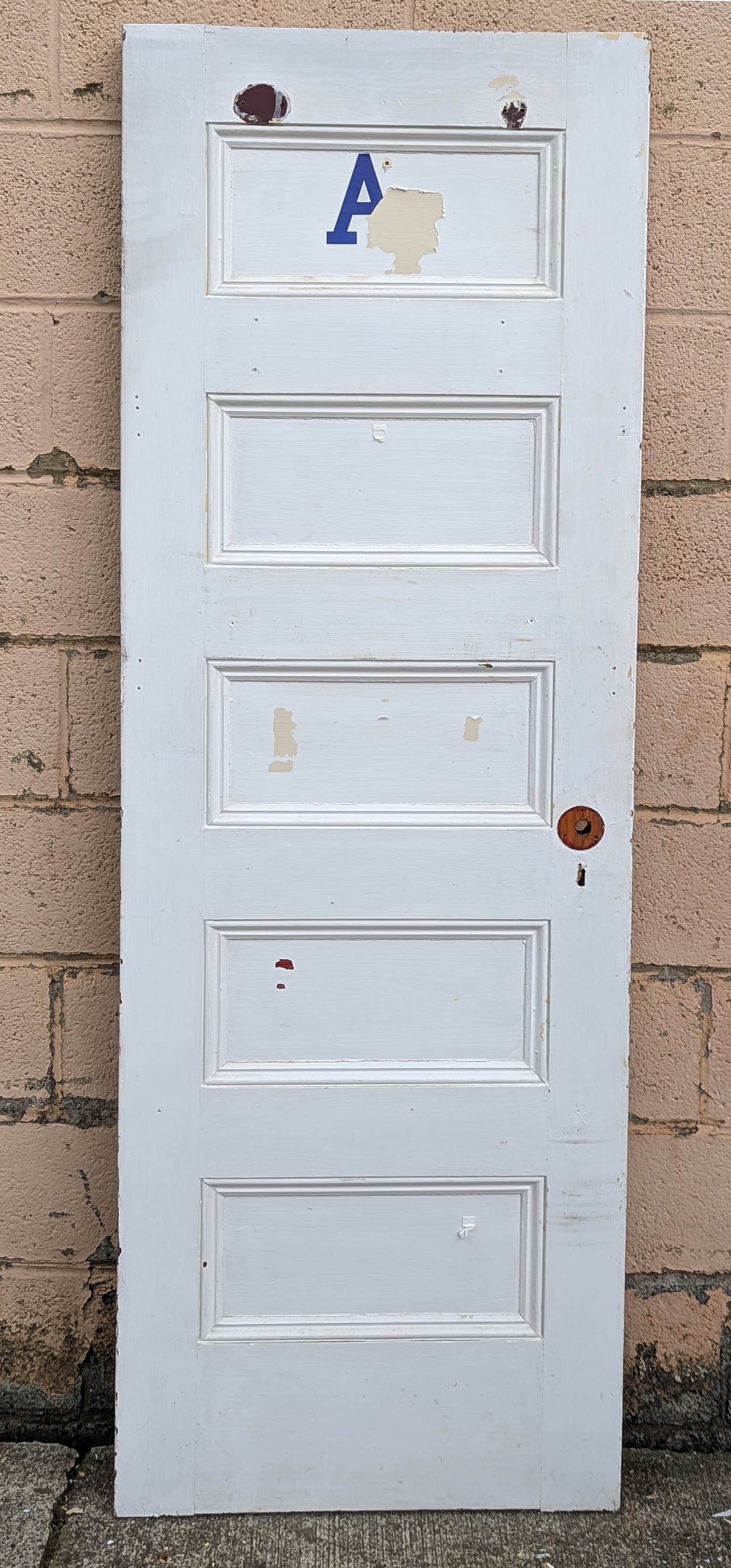 2 available 24"x72" Antique Vintage Old Reclaimed Salvaged SOLID Wood Wooden Pantry Closet Interior Doors 5 Panels