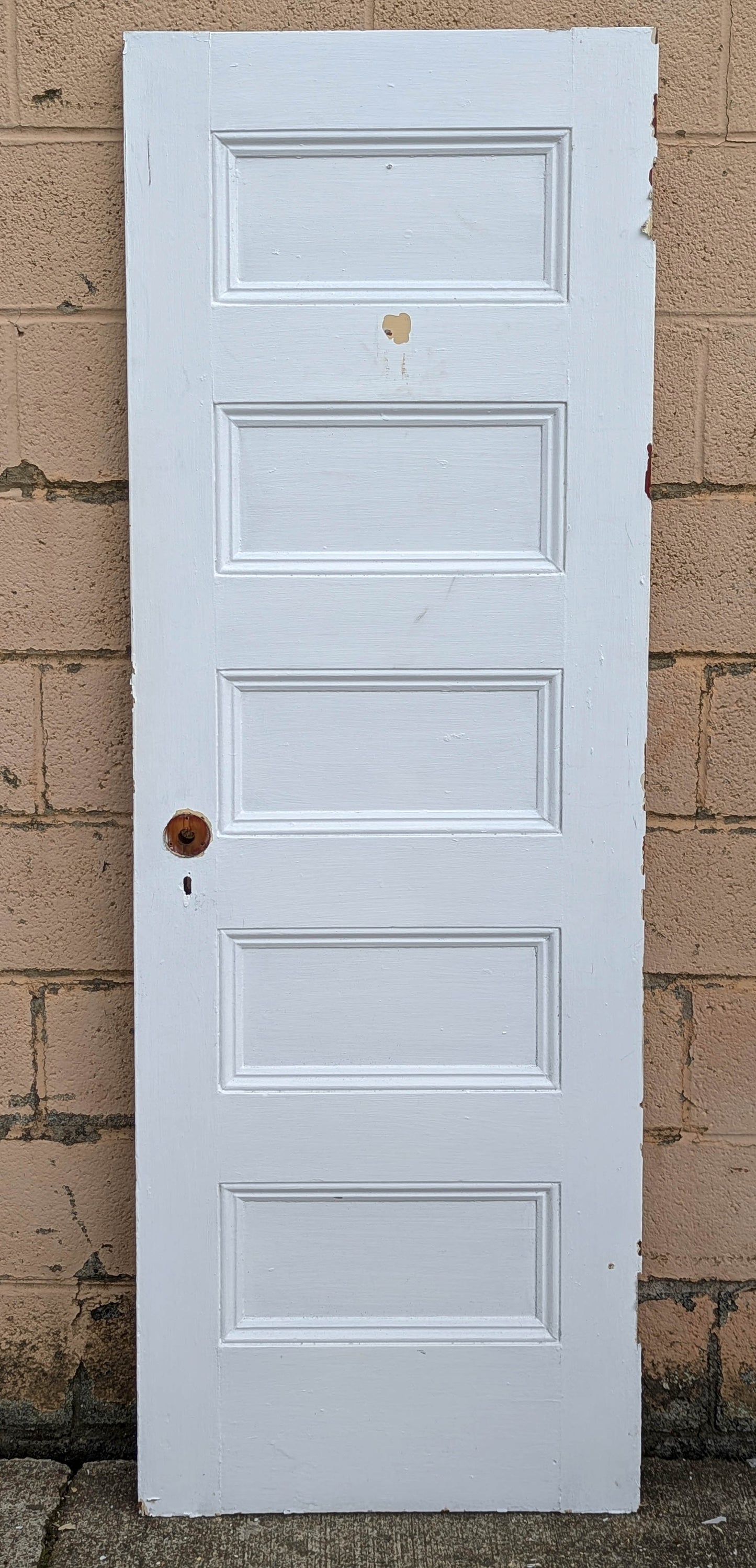 2 available 24"x72" Antique Vintage Old Reclaimed Salvaged SOLID Wood Wooden Pantry Closet Interior Doors 5 Panels