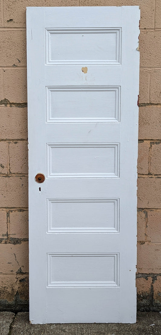 2 available 24"x72" Antique Vintage Old Reclaimed Salvaged SOLID Wood Wooden Pantry Closet Interior Doors 5 Panels