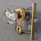 7 available CLEANED Antique Vintage Old Salvaged Reclaimed Russwin "Essex" Door Set Glass Knob Brass Plate Lock Lockset Interior Hardware