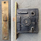 7 available CLEANED Antique Vintage Old Salvaged Reclaimed Russwin "Essex" Door Set Glass Knob Brass Plate Lock Lockset Interior Hardware