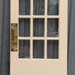 29.5"x78"x1.75" Antique Vintage Old Reclaimed Salvaged SOLID Wood Wooden Interior Swinging French Door 15 Window Wavy Glass Panes Lites Pivot Hinge Hardware