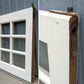 29.5"x78"x1.75" Antique Vintage Old Reclaimed Salvaged SOLID Wood Wooden Interior Swinging French Door 15 Window Wavy Glass Panes Lites Pivot Hinge Hardware