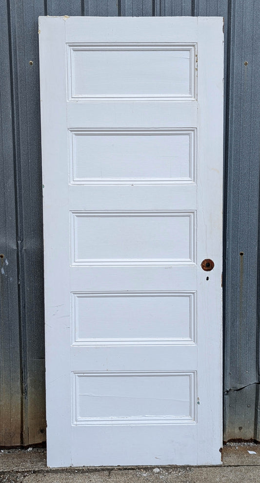 5 available 30"x77" Antique Vintage Old Reclaimed Salvaged SOLID Wood Wooden Interior Doors 5 Flat Panels