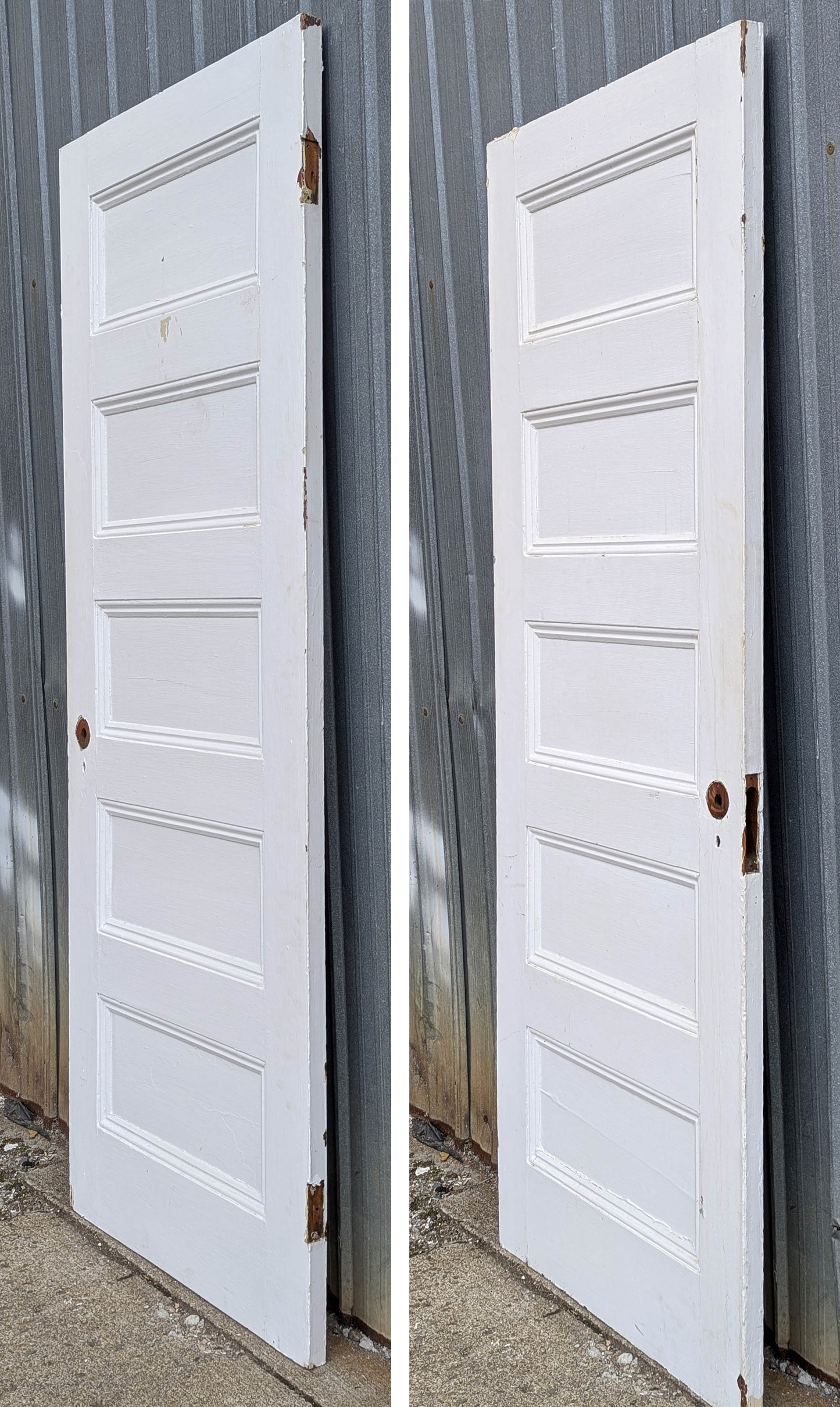 5 available 30"x77" Antique Vintage Old Reclaimed Salvaged SOLID Wood Wooden Interior Doors 5 Flat Panels