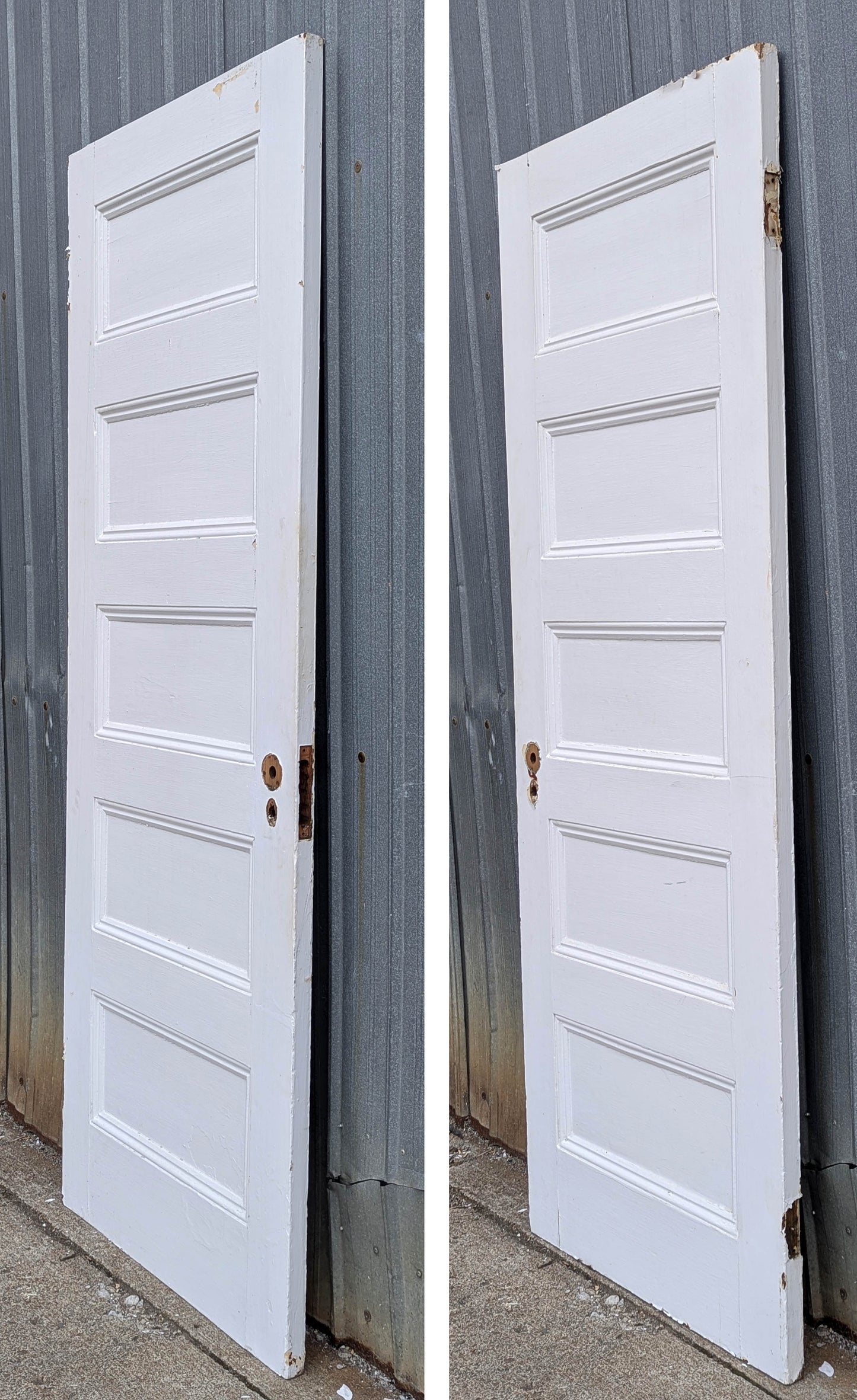 5 available 30"x77" Antique Vintage Old Reclaimed Salvaged SOLID Wood Wooden Interior Doors 5 Flat Panels