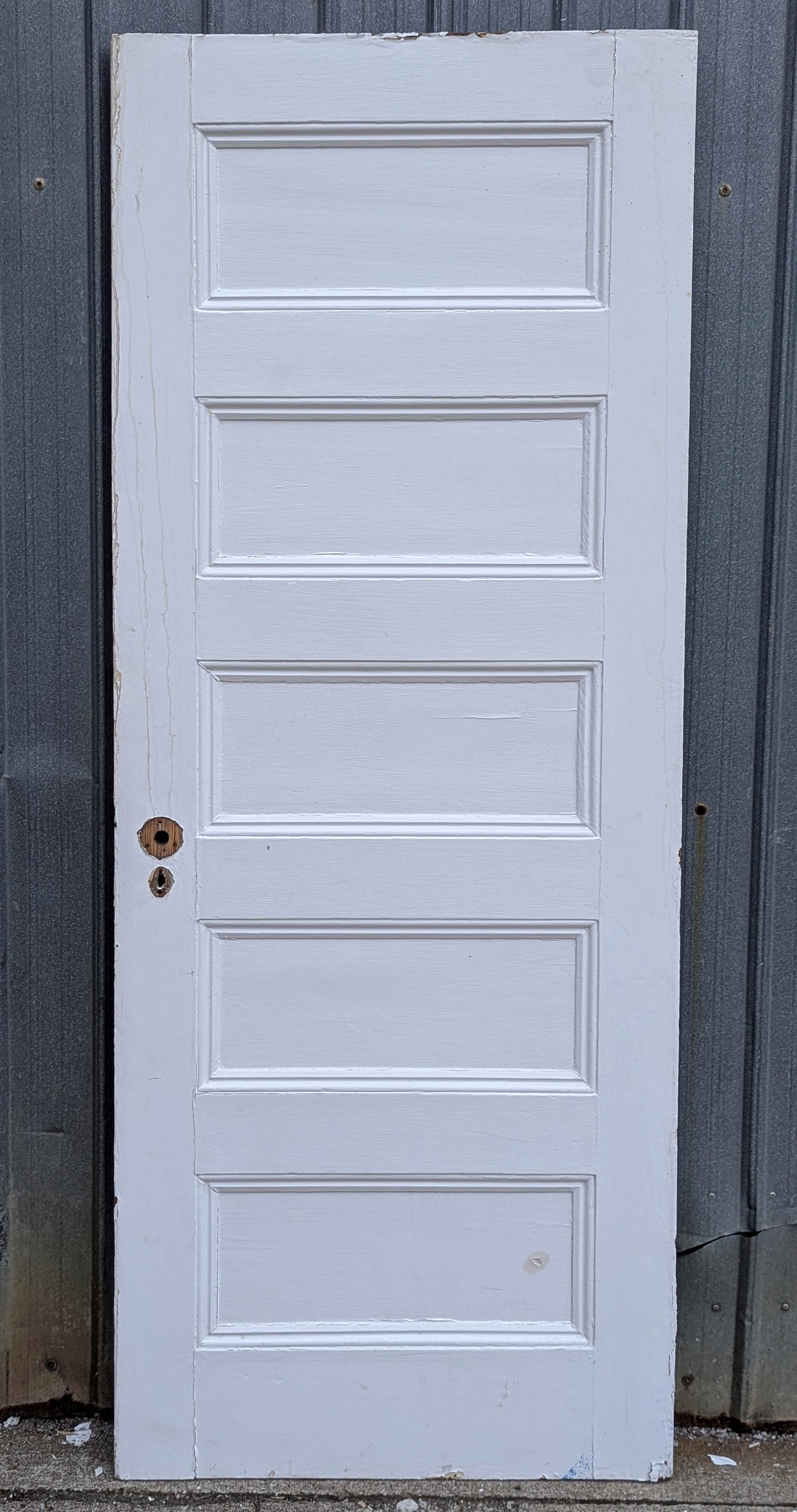 5 available 30"x77" Antique Vintage Old Reclaimed Salvaged SOLID Wood Wooden Interior Doors 5 Flat Panels