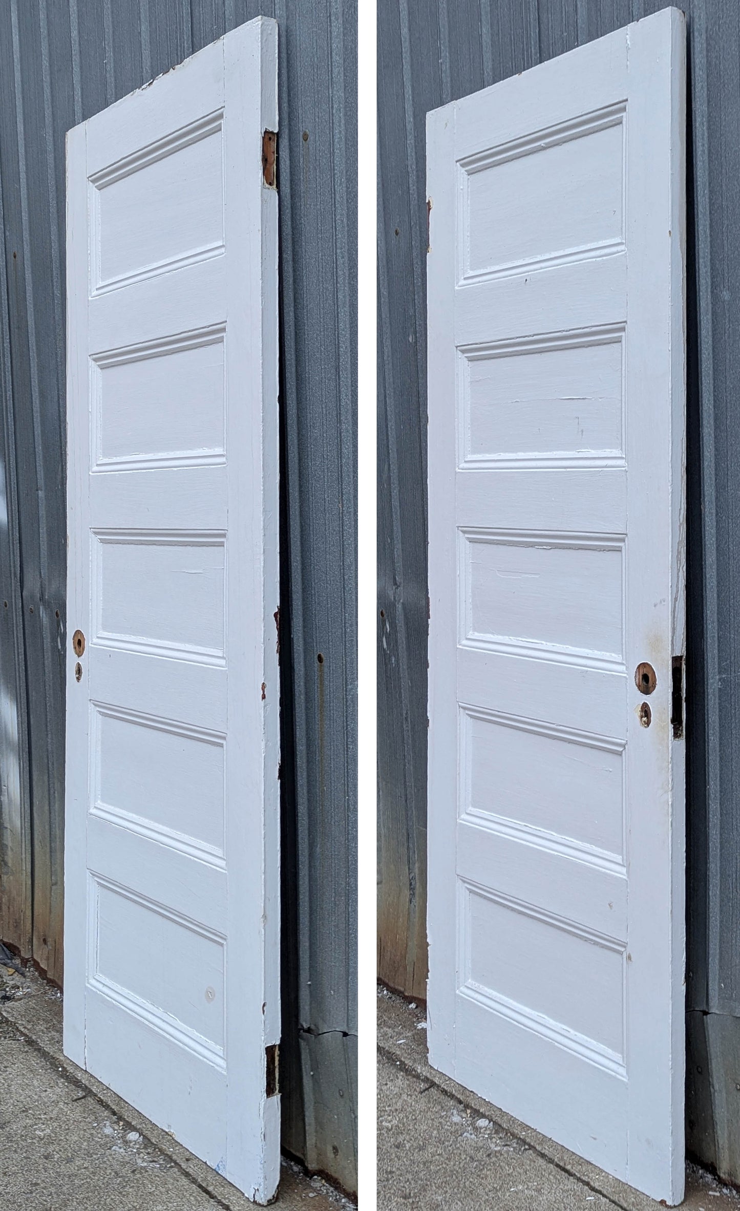 5 available 30"x77" Antique Vintage Old Reclaimed Salvaged SOLID Wood Wooden Interior Doors 5 Flat Panels