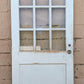 36"x78"x1.75" Vintage Antique Reclaimed Salvaged SOLID Wood Wooden Exterior Front Entry Half French Door 9 Window Tempered Glass Panes Lites Panel
