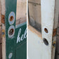 36"x78"x1.75" Vintage Antique Reclaimed Salvaged SOLID Wood Wooden Exterior Front Entry Half French Door 9 Window Tempered Glass Panes Lites Panel