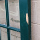 36"x78"x1.75" Vintage Antique Reclaimed Salvaged SOLID Wood Wooden Exterior Front Entry Half French Door 9 Window Tempered Glass Panes Lites Panel