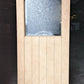 4 available 35.5"x89" Antique Vintage Old Reclaimed Salvaged Wood Wooden Oak Doors Pentagon Window Textured Beveled Glass