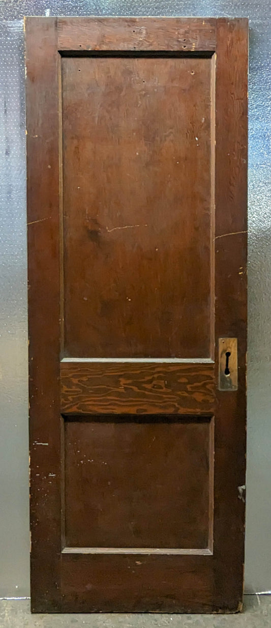 28"x80" Antique Vintage Old Reclaimed Salvaged Interior SOLID Wood Wooden Closet Pantry Door 2 Panels