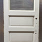 31.5"x83"x1.75" Antique Vintage Old Reclaimed Salvaged SOLID Wood Wooden Entry Door Window Wavy Glass