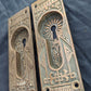 Complete Restored Antique Vintage Old Salvaged Reclaimed Bronze Iron Pocket Sliding Door Set Plate Lock Interior Lockset Key