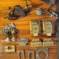2 available Complete Vintage New Old Stock NOS Metal Interior Exterior Door Lockset Rim Lock 2 Keys