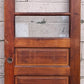 32"x78" Antique Vintage Old Reclaimed Salvaged SOLID Wood Wooden Entry Entrance Front Back Side Door 3 Windows Glass Raised Panels