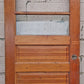 32"x78" Antique Vintage Old Reclaimed Salvaged SOLID Wood Wooden Entry Entrance Front Back Side Door 3 Windows Glass Raised Panels