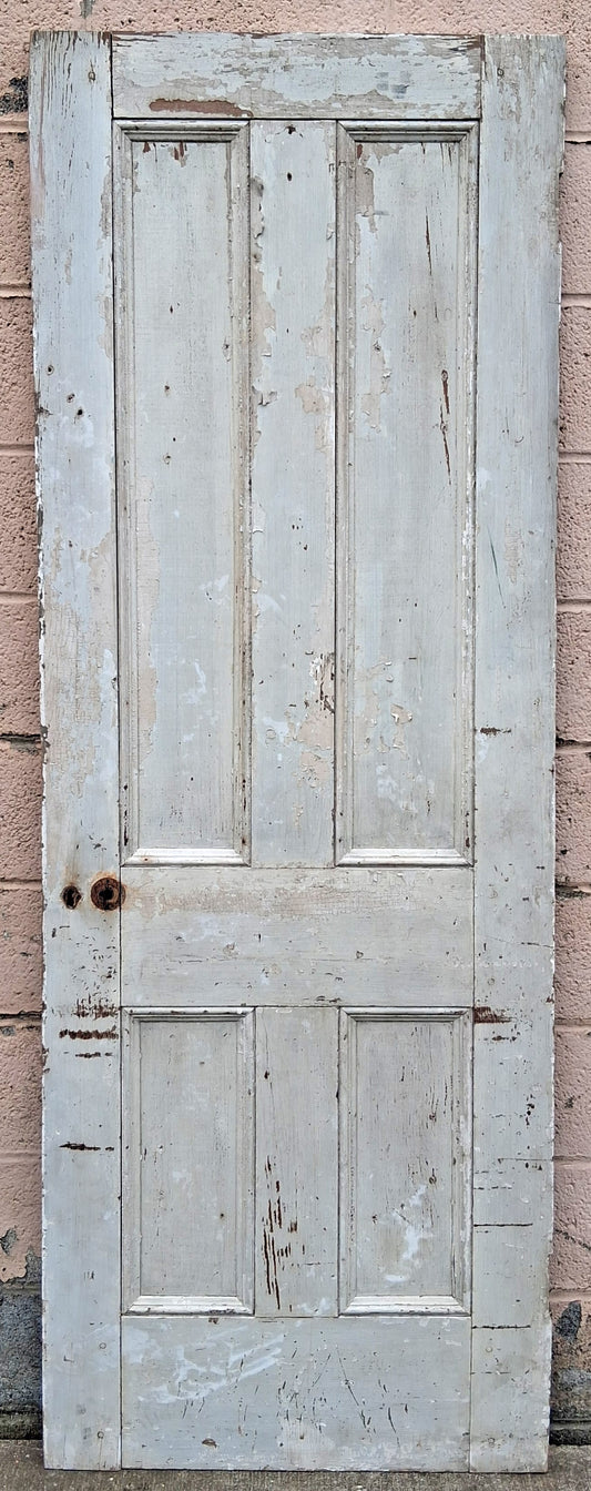 28"x80" Antique Vintage Old Reclaimed Salvaged Victorian SOLID Wood Wooden Interior Pantry Closet Door 4 Panels