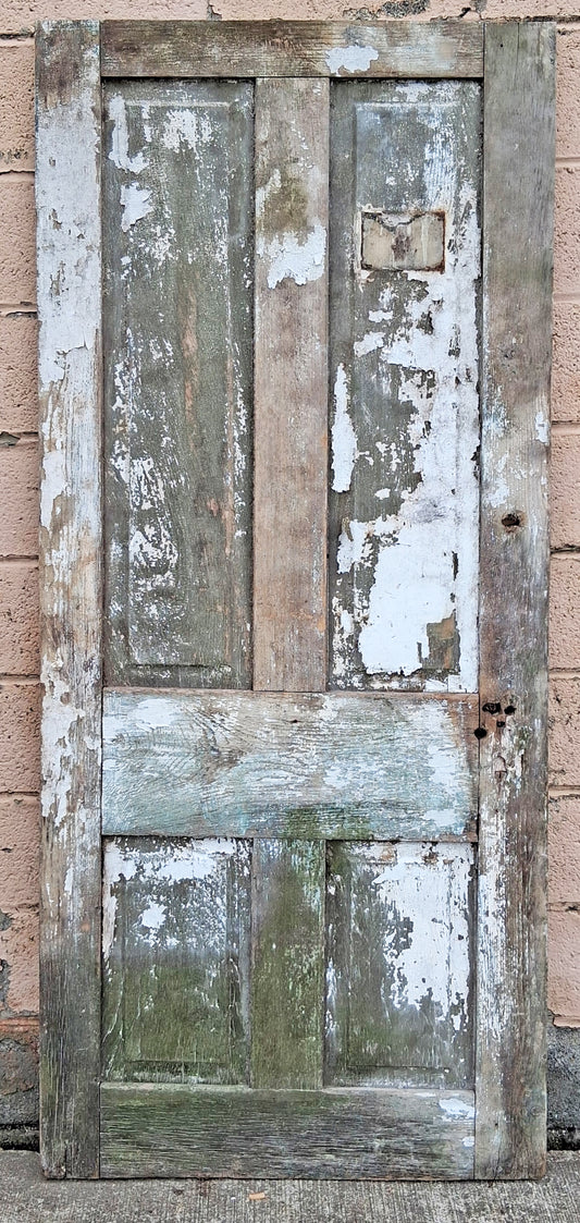 31.5"x76" Antique Vintage Old Reclaimed Salvaged Victorian SOLID Wood Wooden Interior Pantry Closet Door 4 Raised Panels