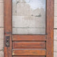32"x78.5" Antique Vintage Old Reclaimed Salvaged SOLID Wood Wooden Entry Exterior Front Back Side Door 4 Raised Panels Single Window Glass