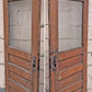 32"x78.5" Antique Vintage Old Reclaimed Salvaged SOLID Wood Wooden Entry Exterior Front Back Side Door 4 Raised Panels Single Window Glass