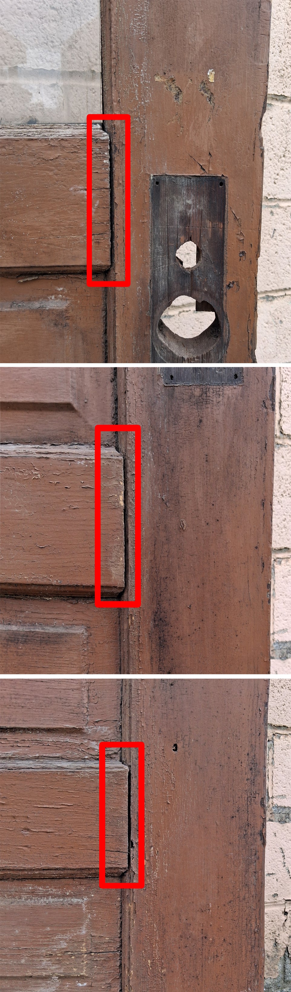 32"x78.5" Antique Vintage Old Reclaimed Salvaged SOLID Wood Wooden Entry Exterior Front Back Side Door 4 Raised Panels Single Window Glass