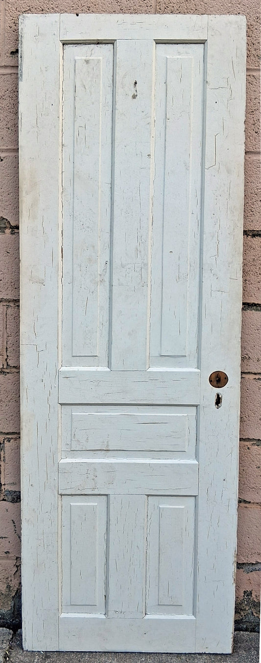 24"x72" Antique Vintage Old Reclaimed Salvaged Victorian SOLID Wood Wooden Interior Pantry Closet Door 5 Raised Panels