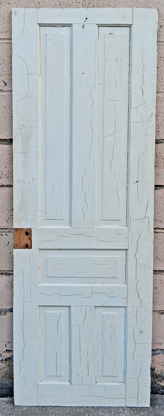 24"x72" Antique Vintage Old Reclaimed Salvaged Victorian SOLID Wood Wooden Interior Pantry Closet Door 5 Raised Panels