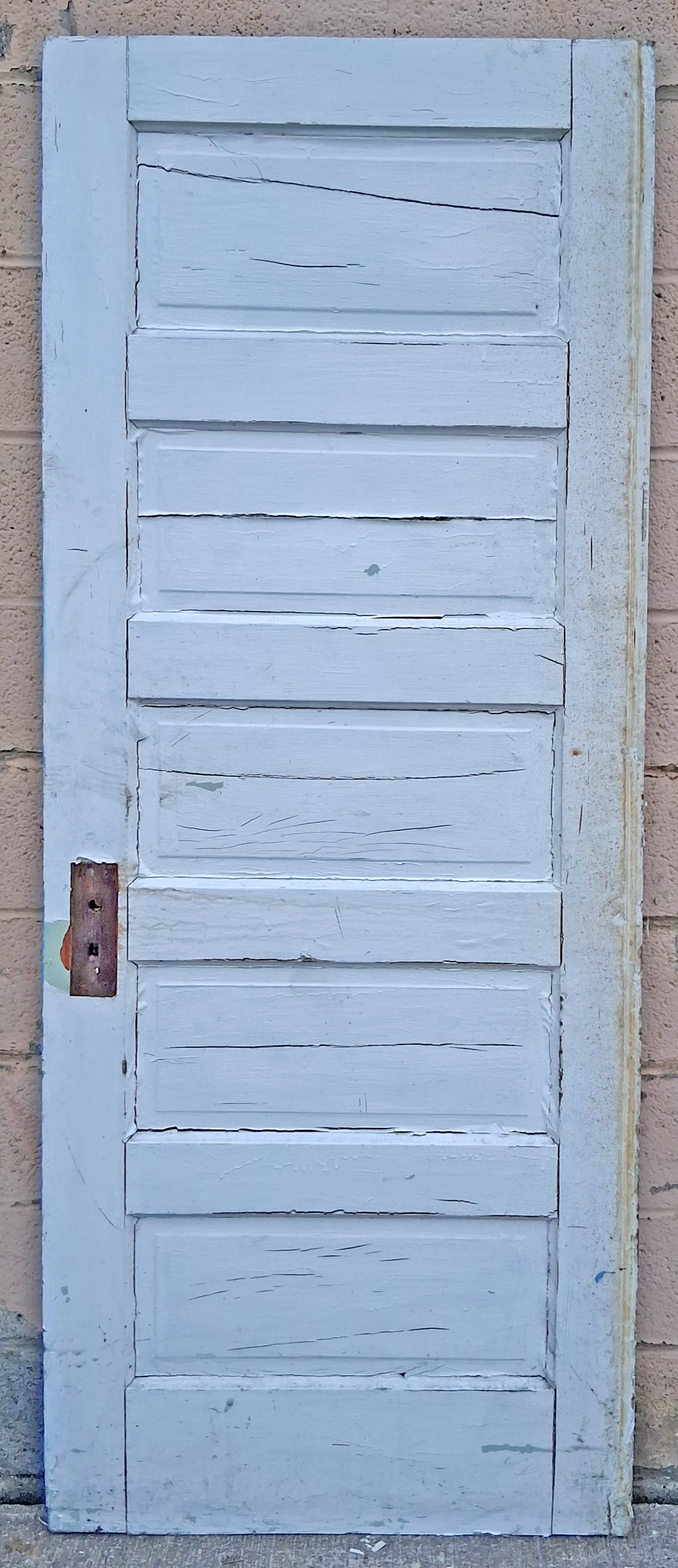 4 available 30"x77.5" Antique Vintage Old Salvaged Reclaimed SOLID Wood Wooden Interior Doors 5 Raised Ladder Panels