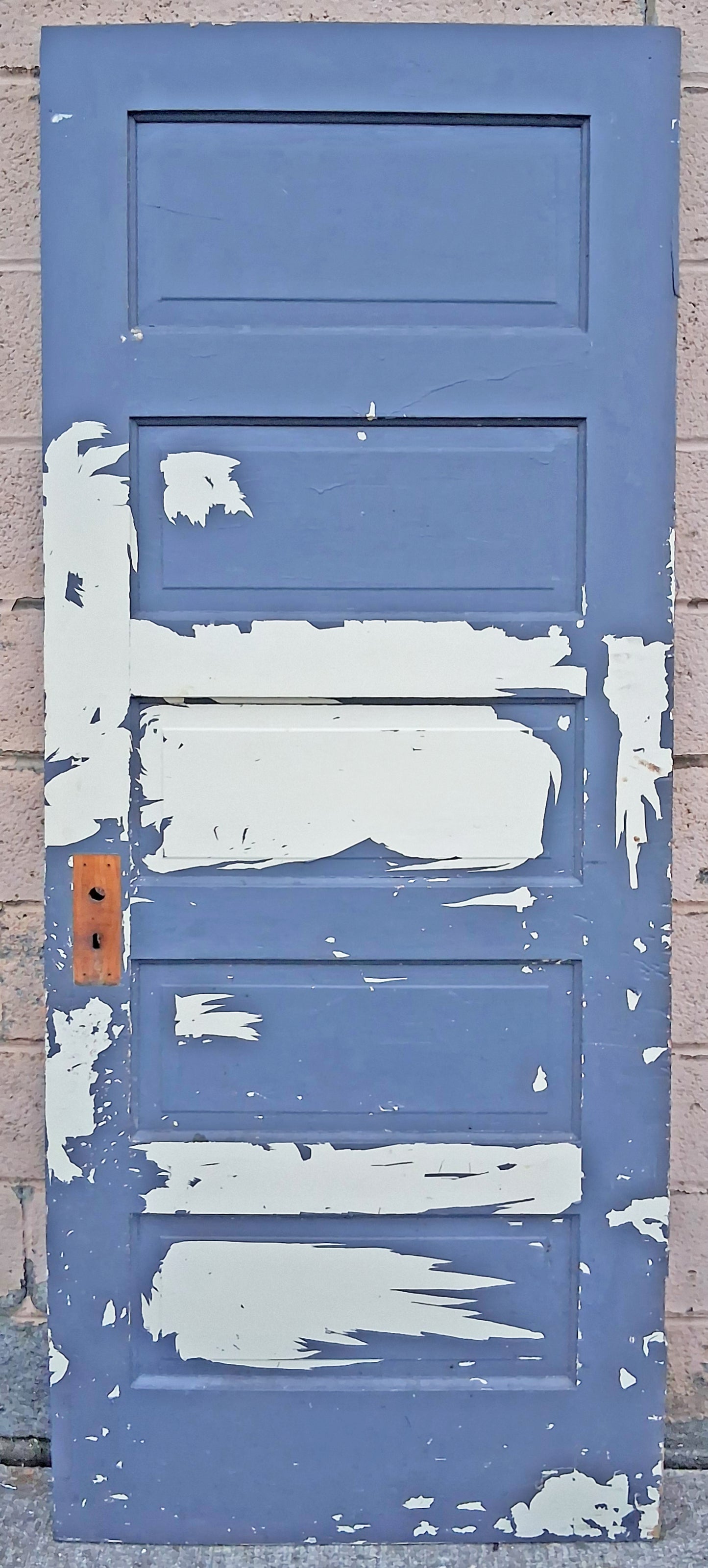 4 available 30"x77.5" Antique Vintage Old Salvaged Reclaimed SOLID Wood Wooden Interior Doors 5 Raised Ladder Panels