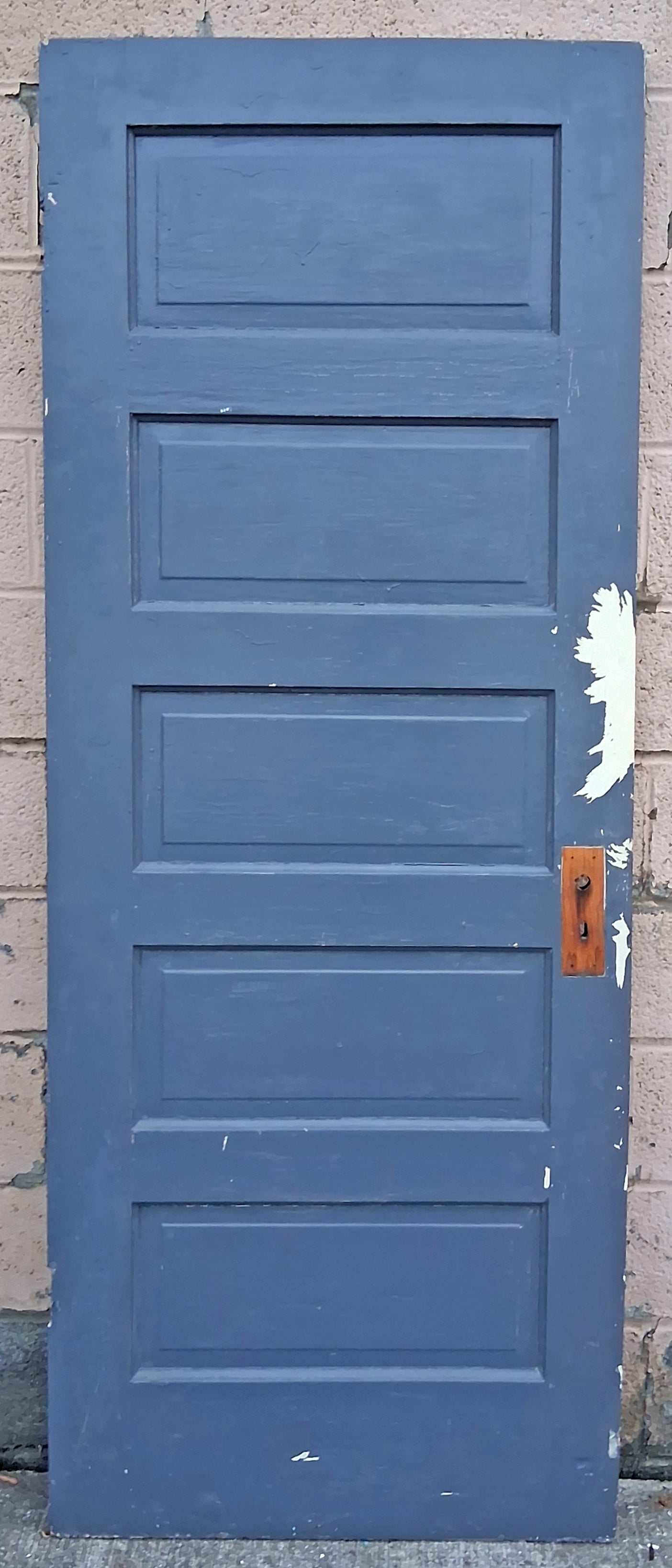 4 available 30"x77.5" Antique Vintage Old Salvaged Reclaimed SOLID Wood Wooden Interior Doors 5 Raised Ladder Panels
