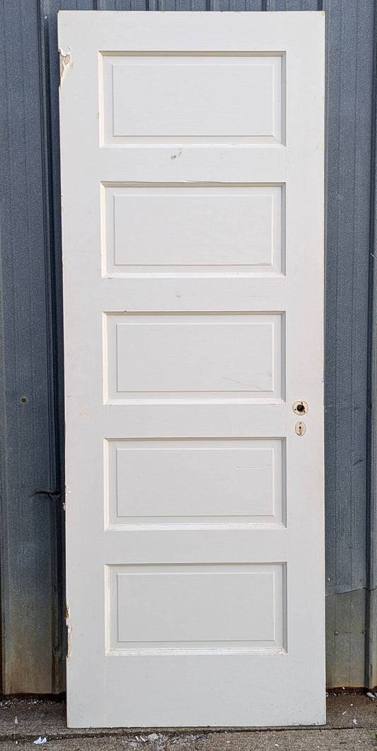 2 available 28"x80" Antique Vintage Old Reclaimed Salvaged SOLID Wood Wooden Bathroom Pantry Closet Interior Doors 5 Raised Panels