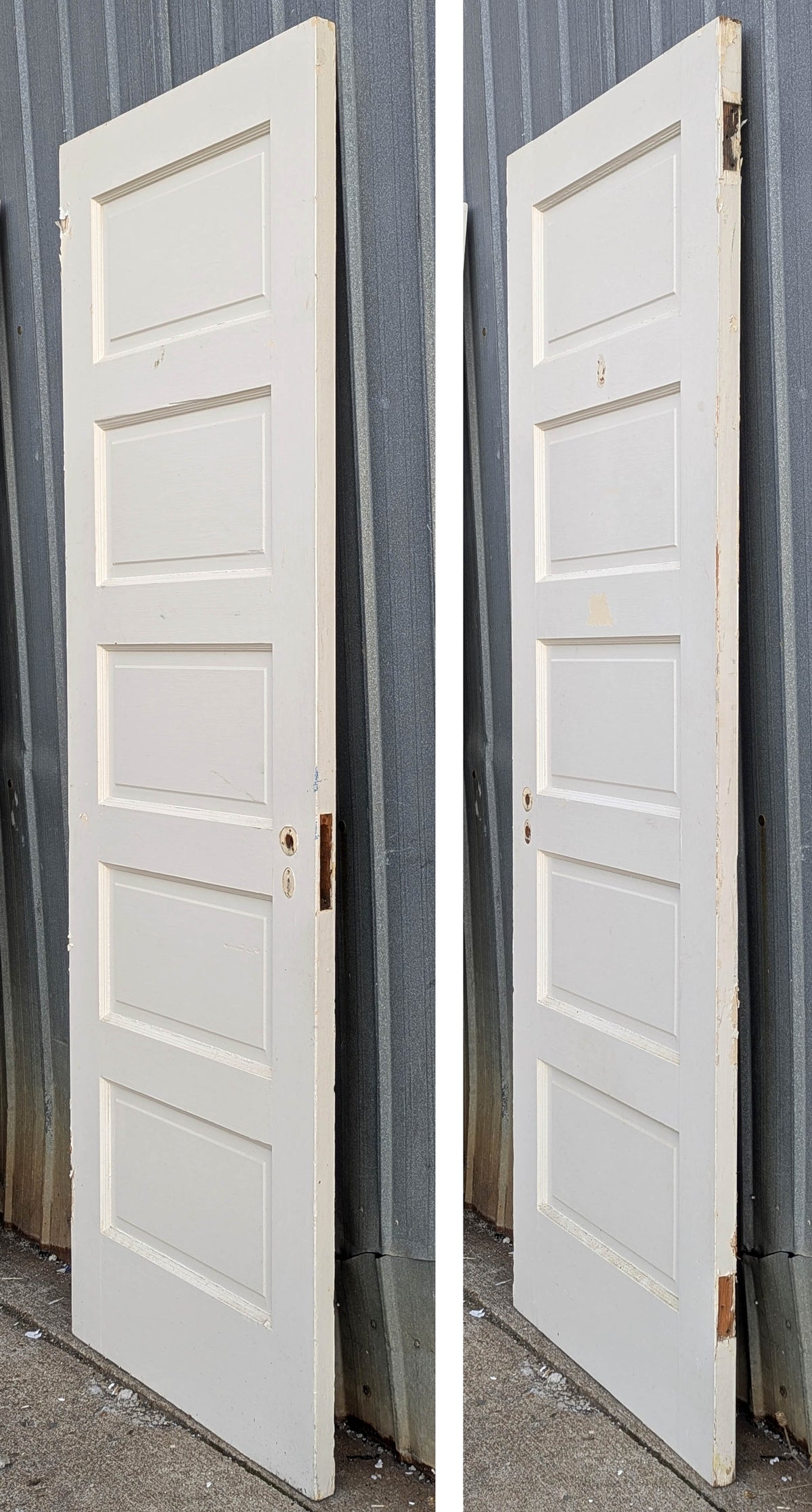 2 available 28"x80" Antique Vintage Old Reclaimed Salvaged SOLID Wood Wooden Bathroom Pantry Closet Interior Doors 5 Raised Panels