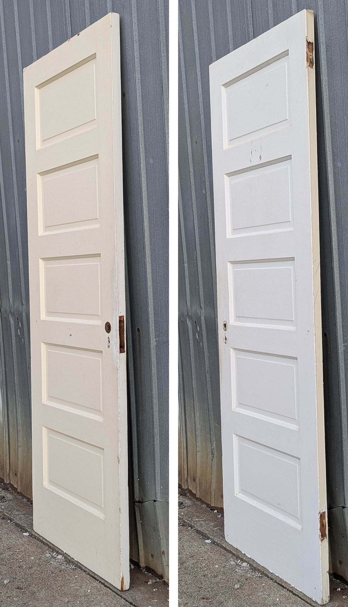 2 available 28"x80" Antique Vintage Old Reclaimed Salvaged SOLID Wood Wooden Bathroom Pantry Closet Interior Doors 5 Raised Panels
